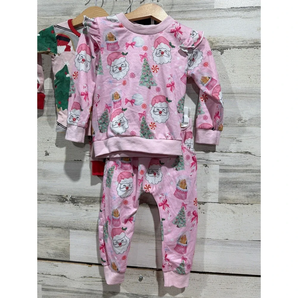 Carter's Dr Seuss Boutique Holiday Pajama Bundle Girls 18M Grinch‎ Santa